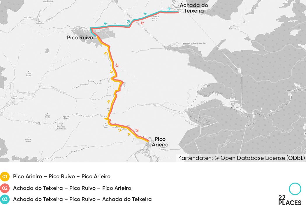 Our map of hiking trails