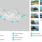 Map with beaches in Madeira