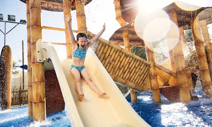TUI SUNEO baby on a water slide
