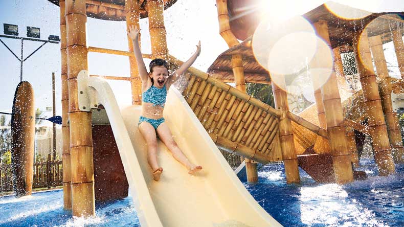 TUI SUNEO baby on a water slide
